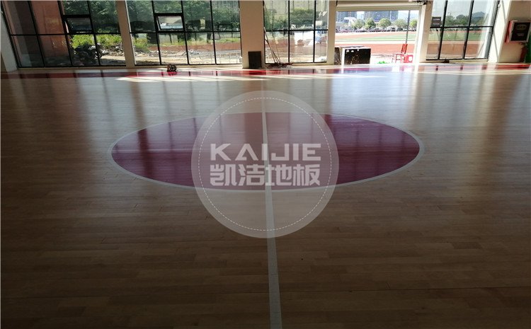 江西九江都昌第五小學(xué)體育館木地板案例—凱潔體育木地板廠家